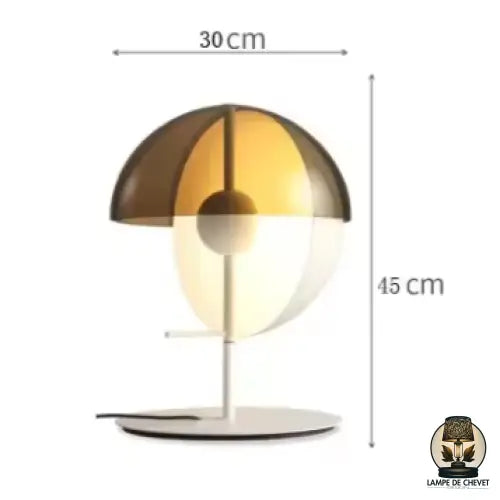 Lampe de chevet boule en verre