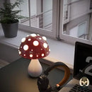 Lampe de chevet champignon rouge