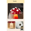 Lampe de chevet champignon rouge