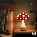 Lampe de chevet champignon rouge