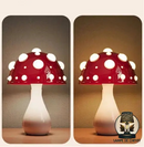 Lampe de chevet champignon rouge