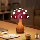 Lampe de chevet champignon rouge