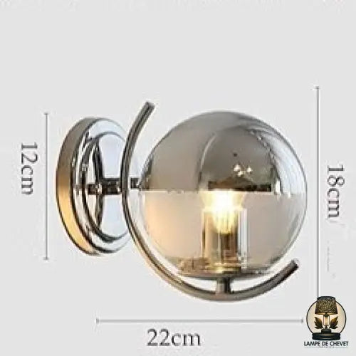 Lampe de chevet chrome