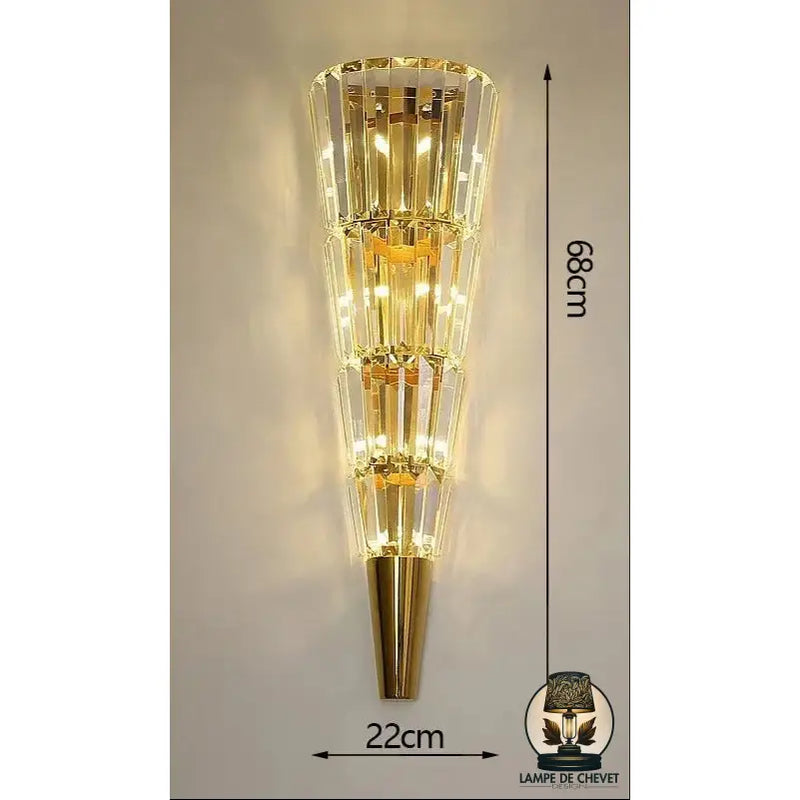Lampe de chevet en cristal