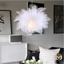 Lampe de chevet en plume