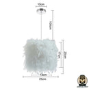 Lampe de chevet en plume