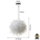 Lampe de chevet en plume