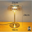 Lampe de chevet en verre transparent