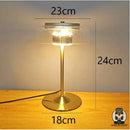 Lampe de chevet en verre transparent