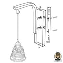 Lampe de chevet metallique