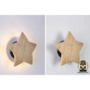 Lampe de chevet murale bois