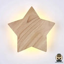 Lampe de chevet murale bois