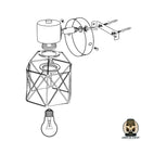 Lampe de chevet noir et bois