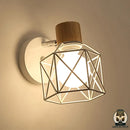 Lampe de chevet noir et bois