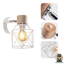 Lampe de chevet noir et bois