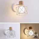 Lampe de chevet noir et bois