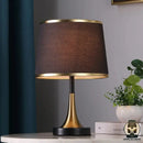 Lampe de chevet noir et or