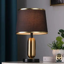 Lampe de chevet noir et or