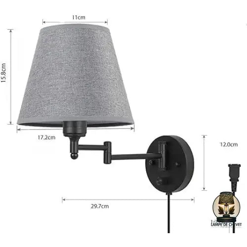 Lampe de chevet orientable