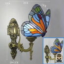 lampe de chevet papillon vitrail