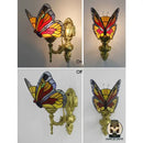 lampe de chevet papillon vitrail