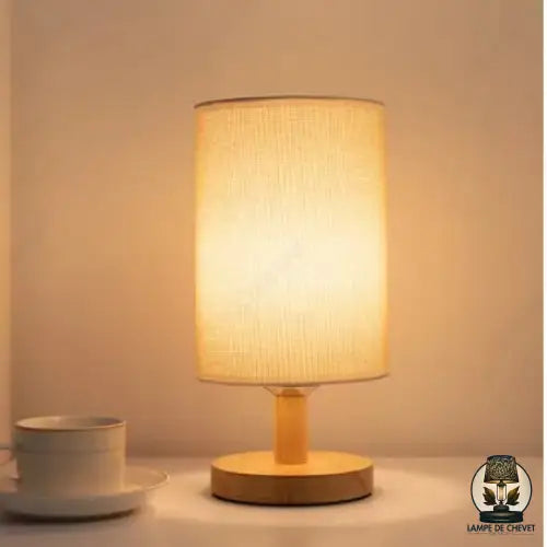 Lampe de chevet pied bois