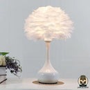 Lampe de chevet plume