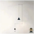 Lampe de chevet qui descend du plafond