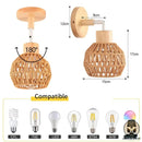 Lampe de chevet rotin bambou