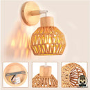 Lampe de chevet rotin bambou