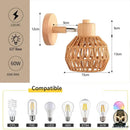 Lampe de chevet rotin bambou