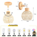 Lampe de chevet rotin bambou