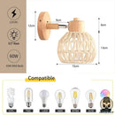 Lampe de chevet rotin bambou