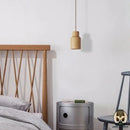 Lampe de chevet suspendu bois