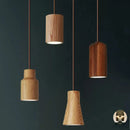 Lampe de chevet suspendu bois