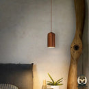 Lampe de chevet suspendu bois