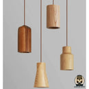 Lampe de chevet suspendu bois