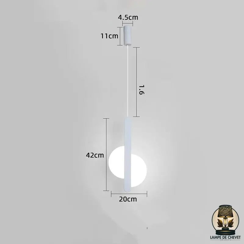Lampe de chevet suspendu chambre