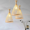 Lampe de chevet suspendu rotin