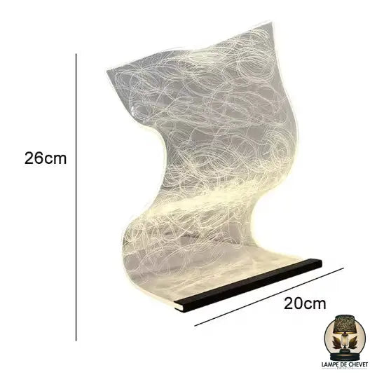 Lampe de chevet transparente