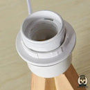 Lampe de chevet trepied bois