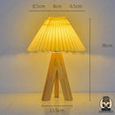 Lampe de chevet trepied bois