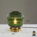 Lampe de chevet verre coloré