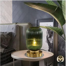 Lampe de chevet verre coloré