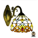 Lampe de chevet verre coloré et metal tiffany