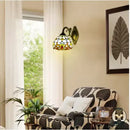 Lampe de chevet verre coloré et metal tiffany