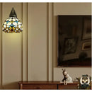 Lampe de chevet verre coloré et metal tiffany