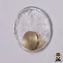 Lampe de chevet verre et laiton