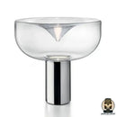 Lampe de chevet verre fumé