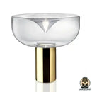 Lampe de chevet verre fumé